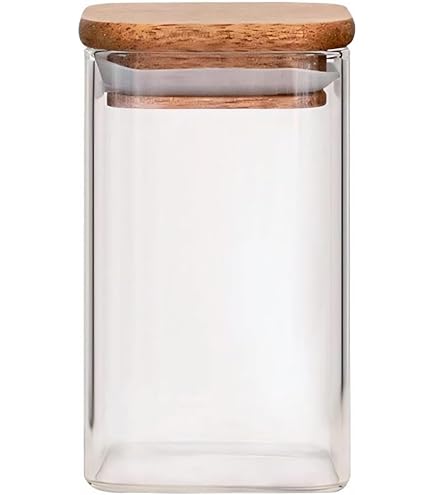 Amazon｜IwaiLoft 天然木の蓋 ガラスキャニスター 珈琲キャニスター